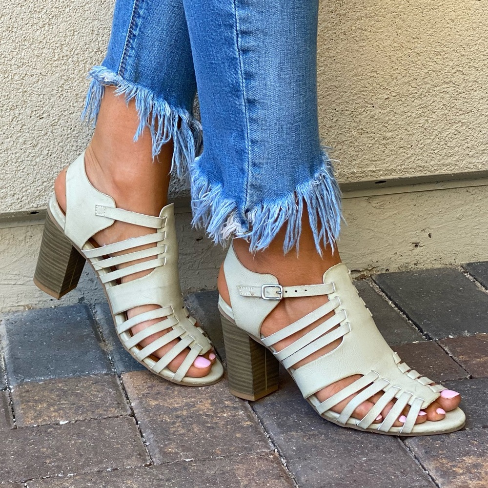 Distressed Leather Fisherman Huarache Heel Sandal - Picture 7 of 16